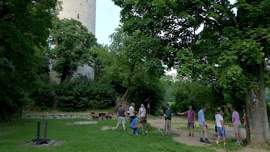 Burg Scharfenstein Katapultbau und Burgenspektakel